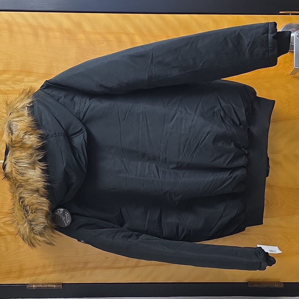 Wmns Spyder Black Performance Jacket W/Removable Faux Fur Trimmed Hood Sz Large - Picture 2 of 11